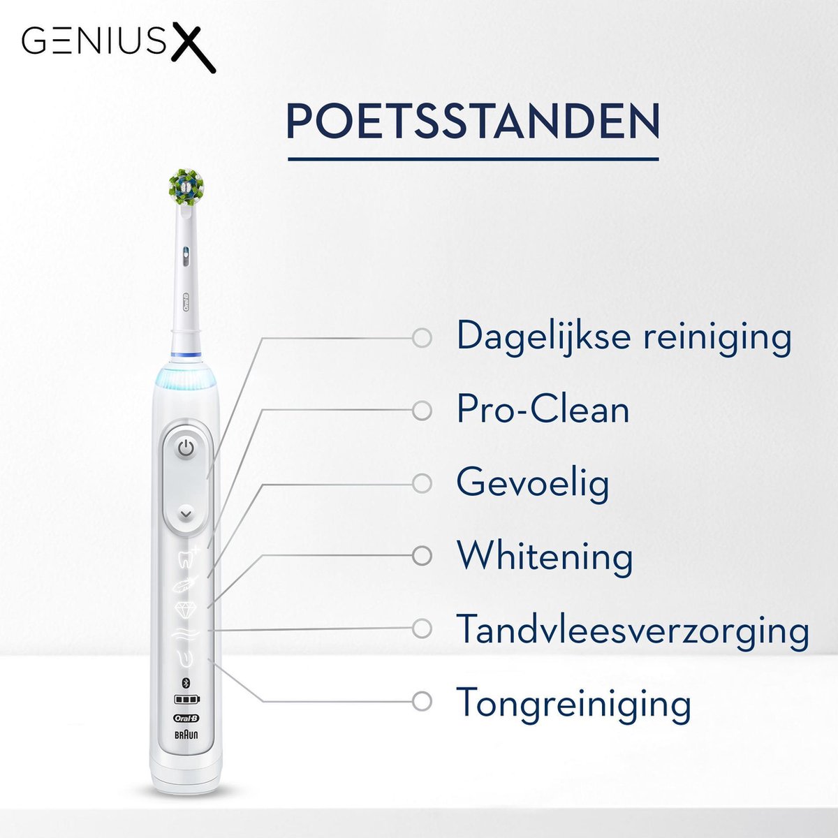 Oral-B Genius X wit elektrische tandenborstel Braun