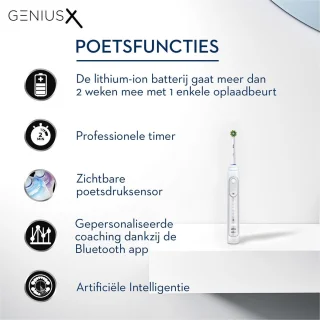 Oral-B Genius X wit elektrische tandenborstel Braun