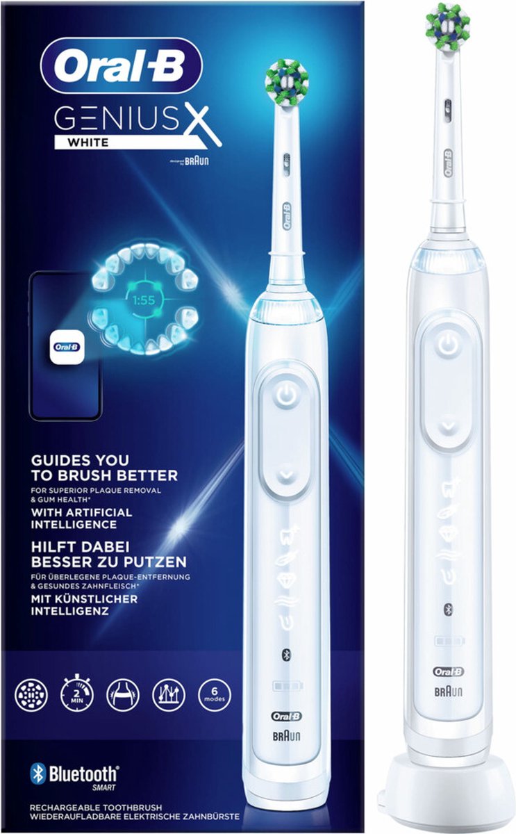 Oral-B Genius X wit elektrische tandenborstel Braun
