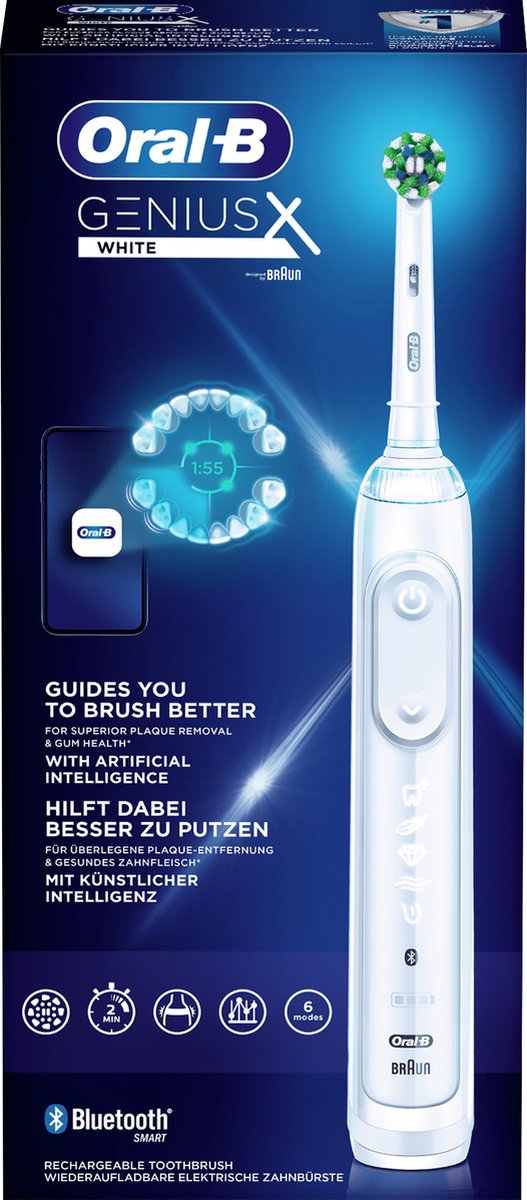 Oral-B Genius X wit elektrische tandenborstel Braun