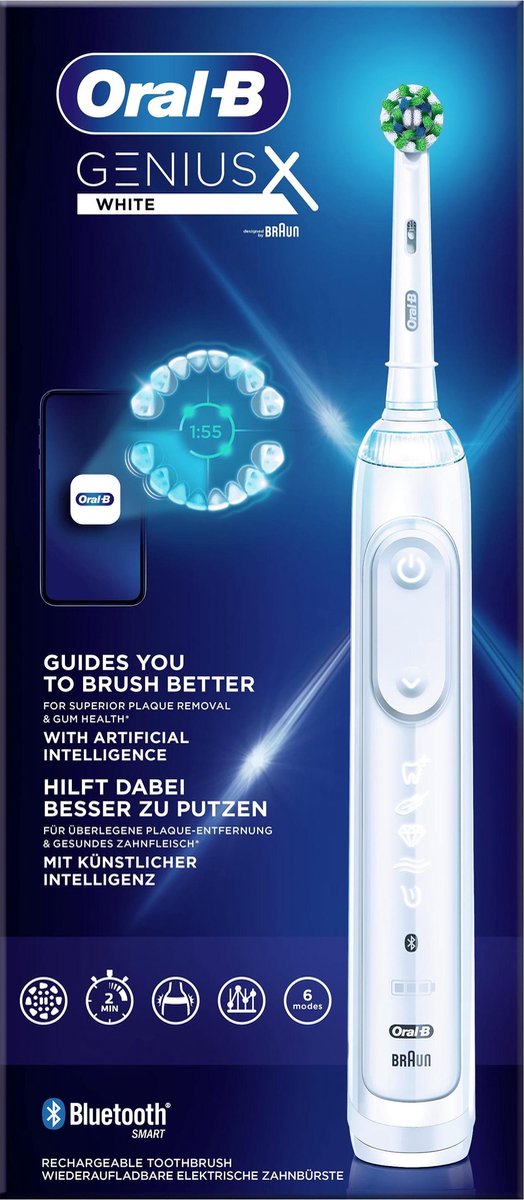 Oral-B Genius X wit elektrische tandenborstel Braun