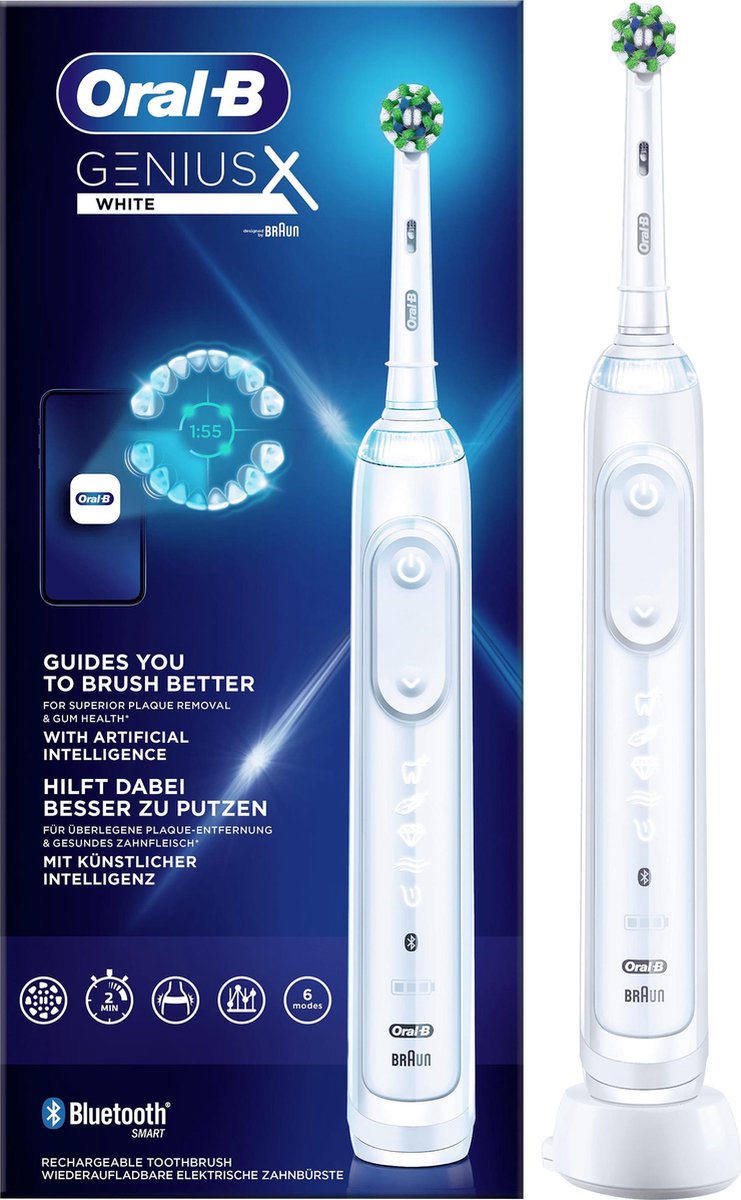 Oral-B Genius X wit elektrische tandenborstel Braun