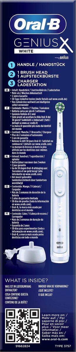 Oral-B Genius X wit elektrische tandenborstel Braun