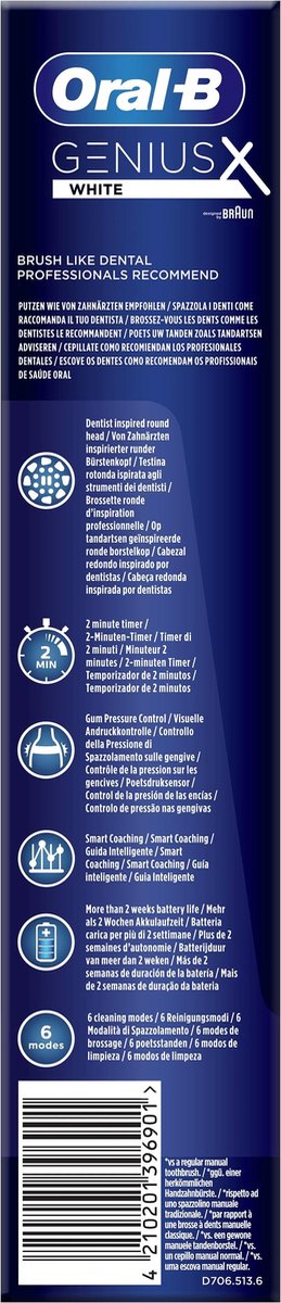 Oral-B Genius X wit elektrische tandenborstel Braun