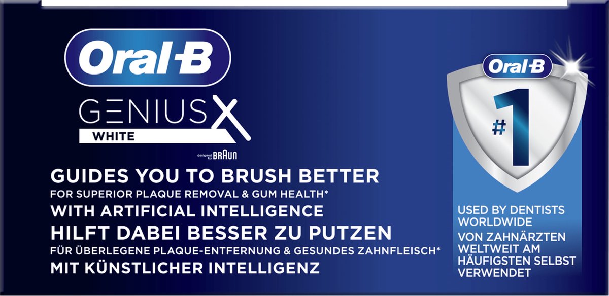 Oral-B Genius X wit elektrische tandenborstel Braun