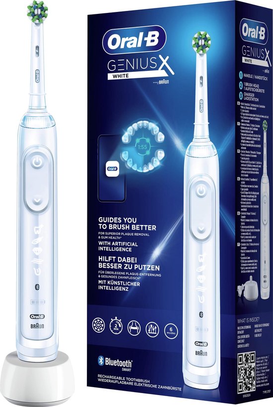 Oral-B Genius X wit elektrische tandenborstel Braun