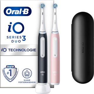 Oral-B iO 3 Duo Elektrische Tandenborstel Zwart Roze