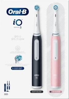 Oral-B iO 3 Duo Elektrische Tandenborstel Zwart Roze