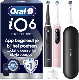 De Oral-B iO 6 Elektrische tandenborstel Dubbelpak in één oogopslag