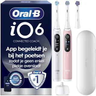 De Oral-B iO 6 Elektrische tandenborstel Duo in één oogopslag