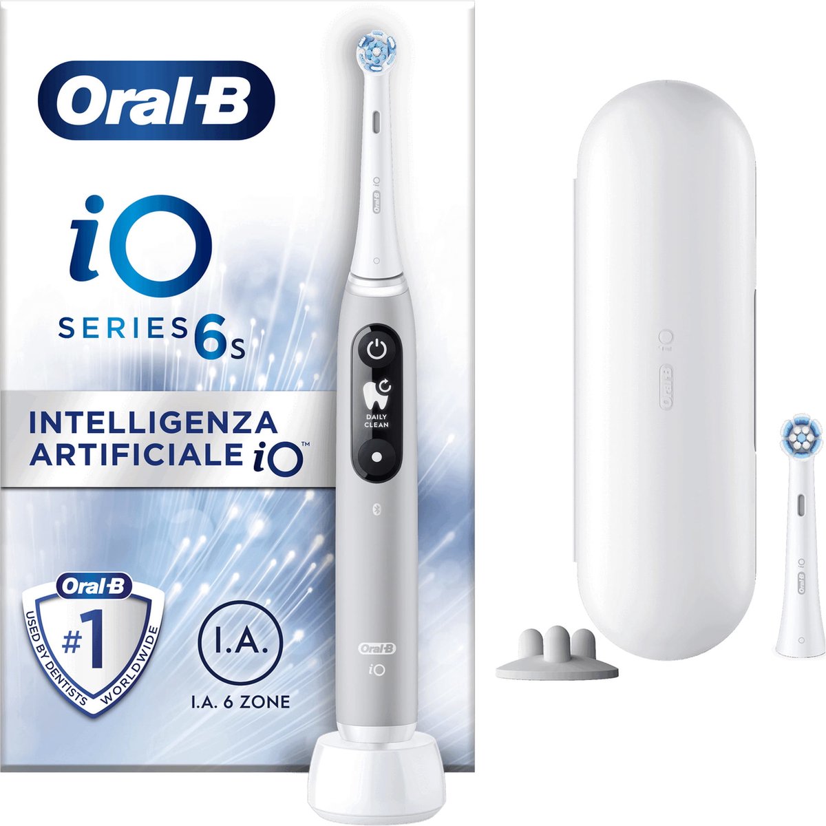 Oral-B iO 6S Elektrische Tandenborstel Grijs Wit