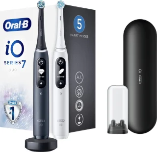 Oral-B iO 7 Duo Zwart Wit Elektrische Tandenborstels
