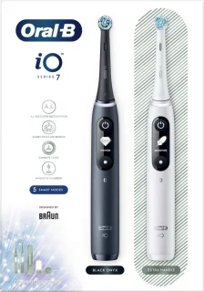Oral-B iO 7 Duo Zwart Wit Elektrische Tandenborstels