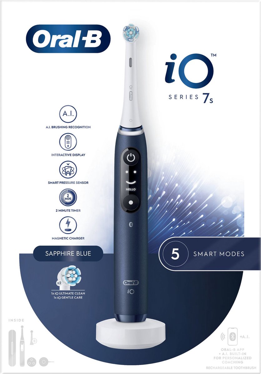 Wat vinden we goed aan de Oral-B iO 7S Elektrische Tandenborstel Blauw