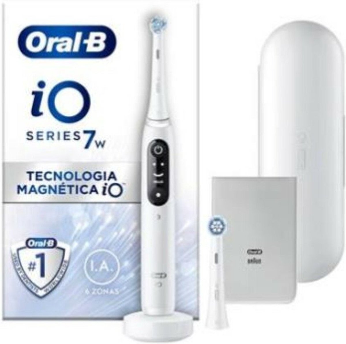 Oral-B iO 7W Elektrische Tandenborstel Wit Braun