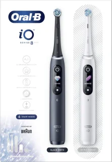 Oral-B iO 8 Duo Wit en Zwart Elektrische Tandenborstels