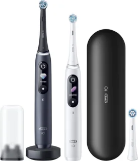 Oral-B iO 8 Duo Wit en Zwart Elektrische Tandenborstels