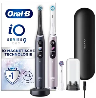 Oral-B iO 9 Special Edition Roze & Zwart Duopack elektrische tandenborstel
