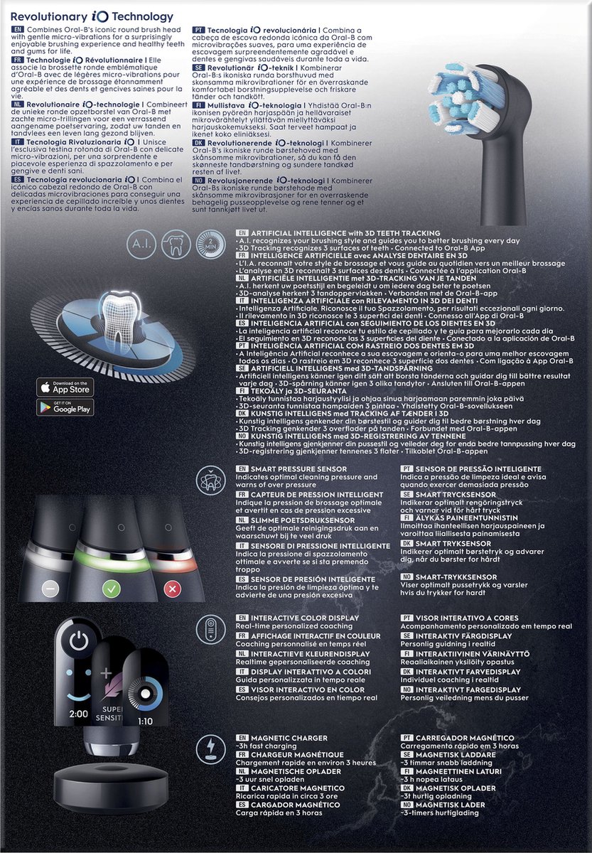 Oral-B iO 9 Special Edition Roze & Zwart Duopack elektrische tandenborstel