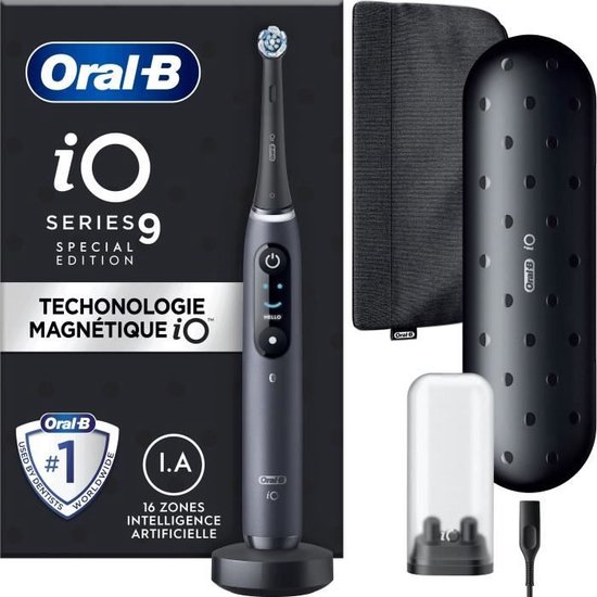 Oral-B iO 9 Zwarte Elektrische Tandenborstel Set