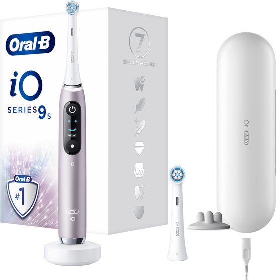 Oral-B iO 9S elektrische tandenborstel roze wit review