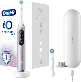 Oral-B iO 9S elektrische tandenborstel roze wit