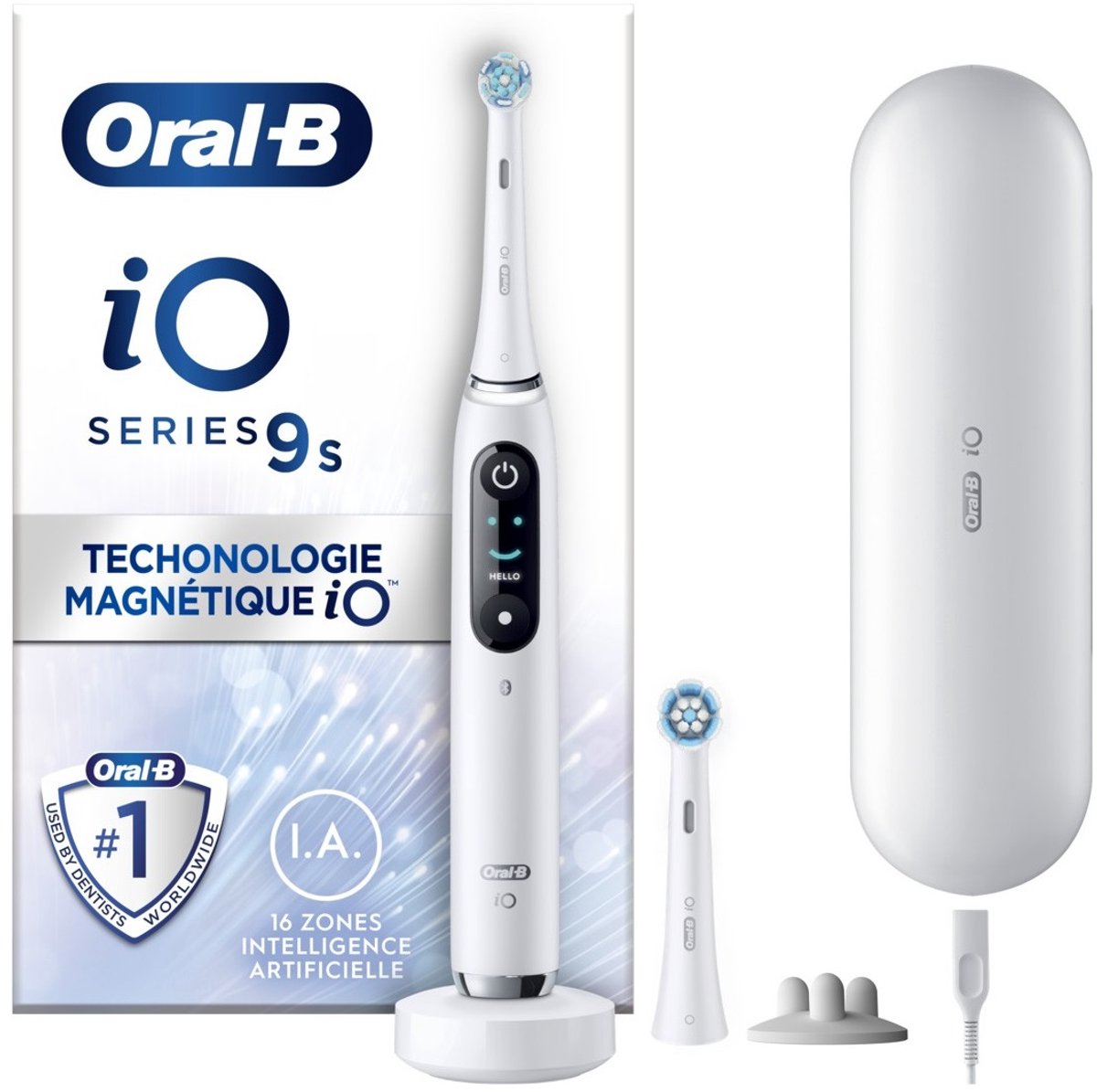 Oral-B iO 9S Roterende Oscillerende Tandenborstel Wit
