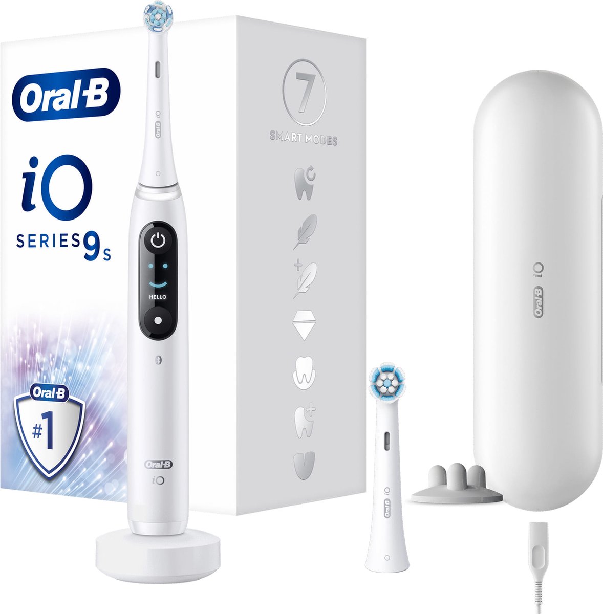 Oral-B iO 9S Roterende Oscillerende Tandenborstel Wit