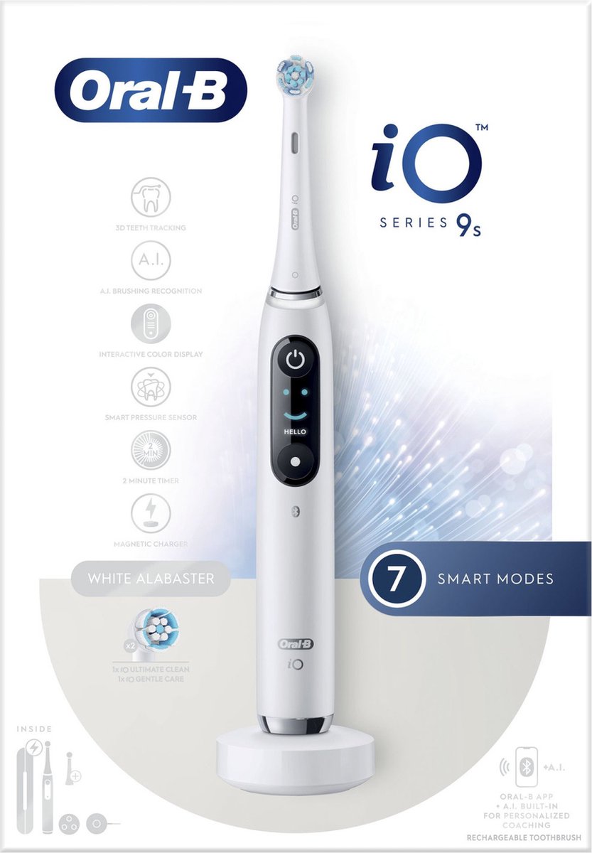 Oral-B iO 9S Roterende Oscillerende Tandenborstel Wit