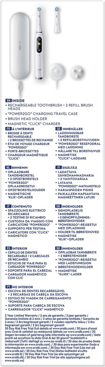 Oral-B iO 9S Roterende Oscillerende Tandenborstel Wit