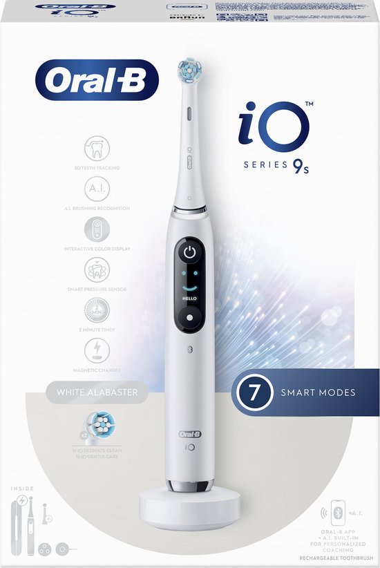 Oral-B iO 9S Roterende Oscillerende Tandenborstel Wit