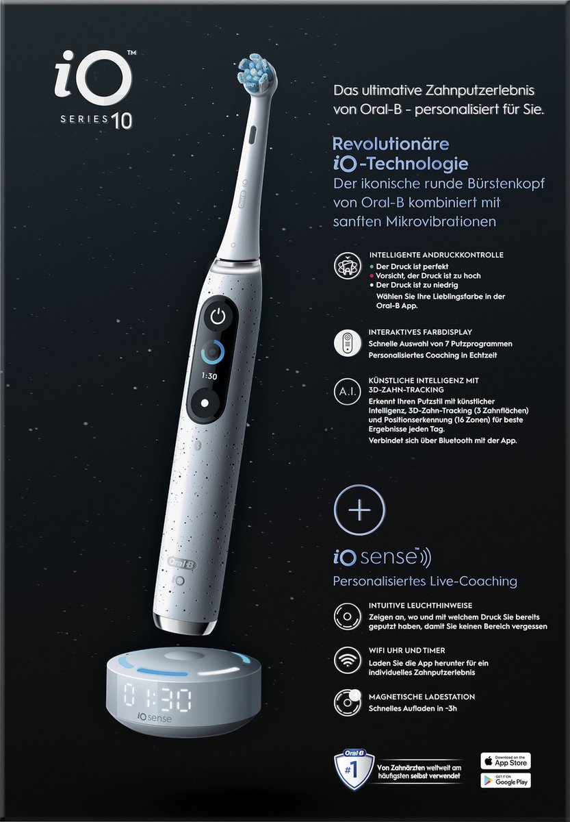 Wat vinden we goed aan de Oral-B iO Series 10 Elektrische Tandenborstel Transparant