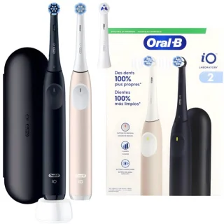 Oral-B iO Series 2 Duo elektrische tandenborstels - zwart en roze