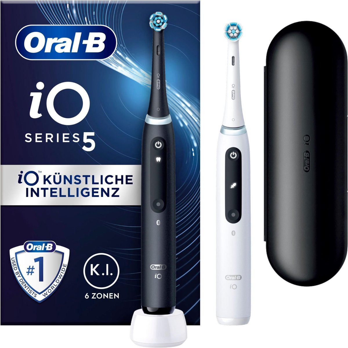 De Oral-B iO Series 5 Duo Black White in één oogopslag
