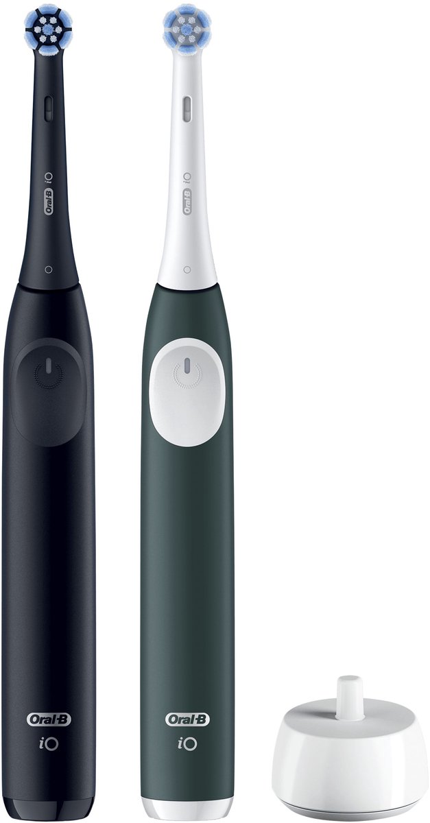 Oral-B iO2 Elektrische Tandenborstels 2-pack Night Black & Forest Green
