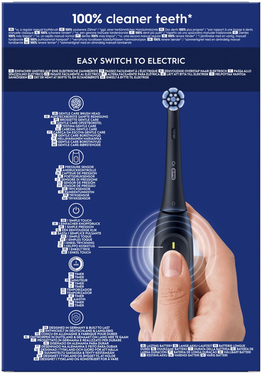 Oral-B iO2 Elektrische Tandenborstels 2-pack Night Black & Forest Green