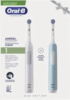 Oral-B Pro 1 Duo White & Blue elektrische tandenborstel