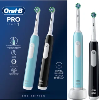 Oral-B PRO 1 Elektrische Tandenborstel Blauw + Extra Body Zwart