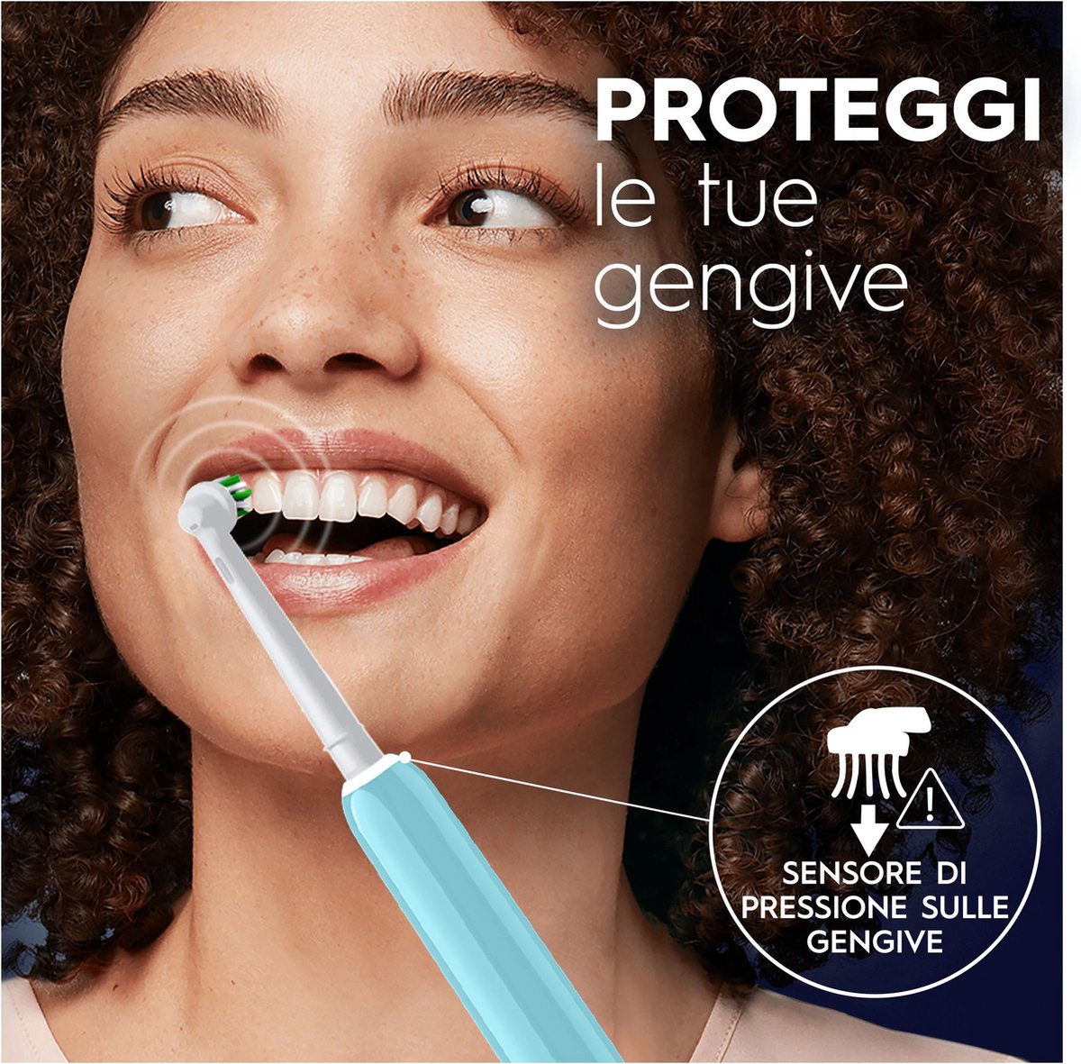 Oral-B Pro 1 Sensitive Clean elektrische tandenborstel blauw