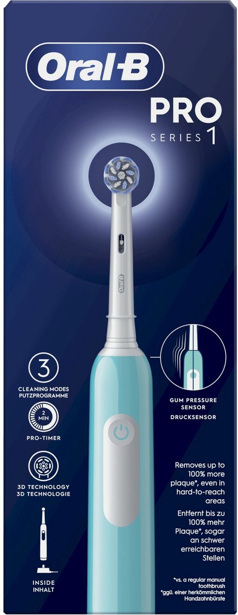 Oral-B Pro 1 Sensitive Clean elektrische tandenborstel blauw
