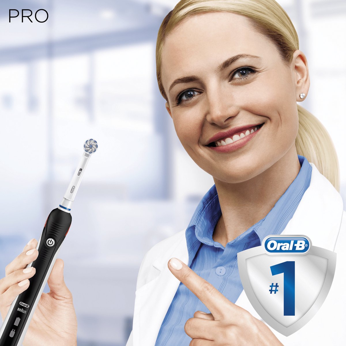 Oral-B Pro 2 2000S Ultrathin elektrische tandenborstel zwart