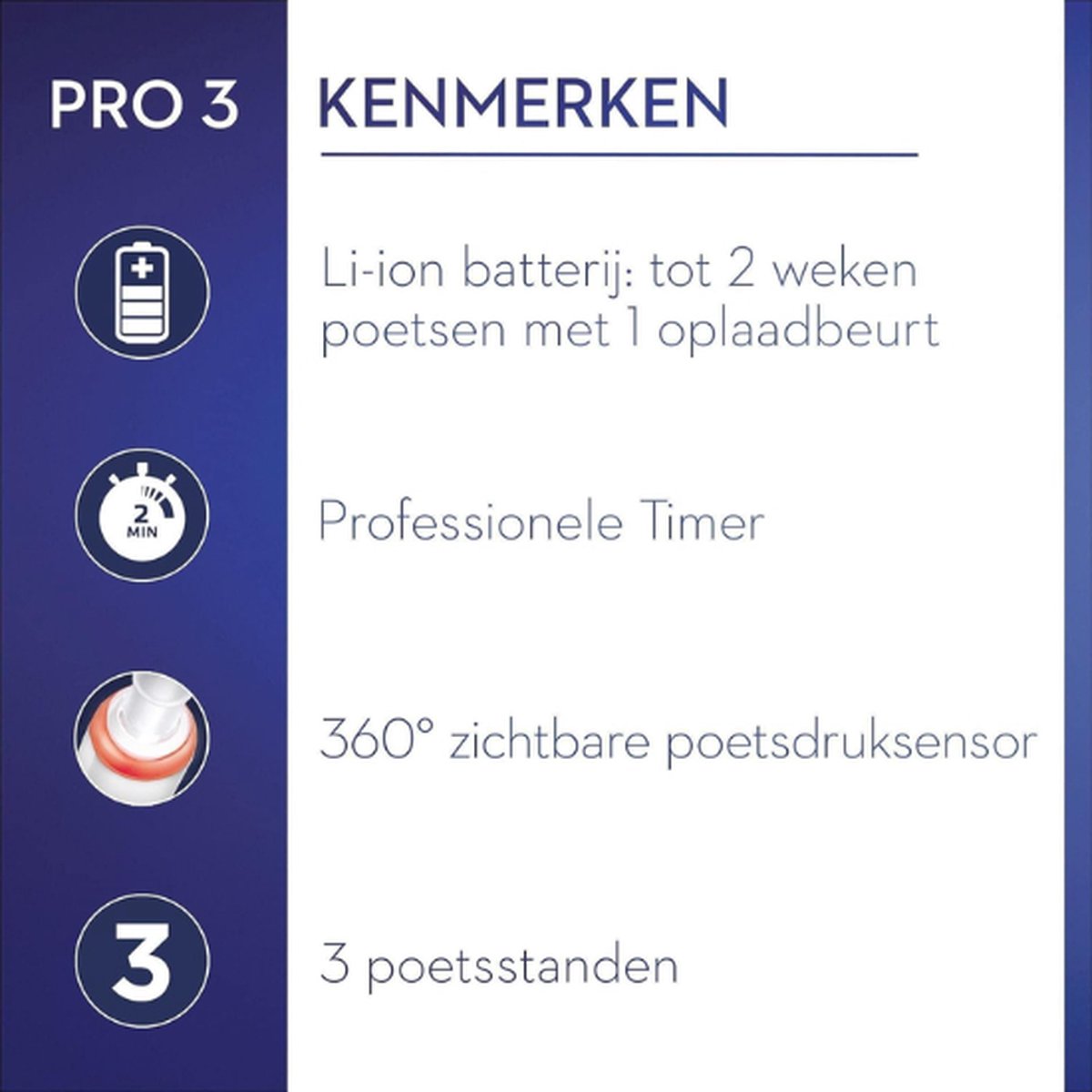 Oral-B PRO 3 3000 Black Sensitive Clean elektrische tandenborstel