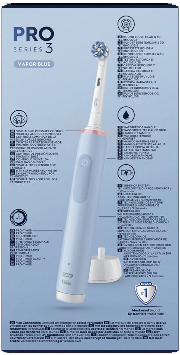 Oral-B Pro 3 3000 Elektrische Tandenborstel Blauw