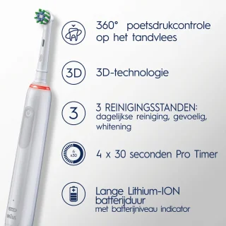 Oral-B Pro 3 3000 Elektrische Tandenborstel Wit