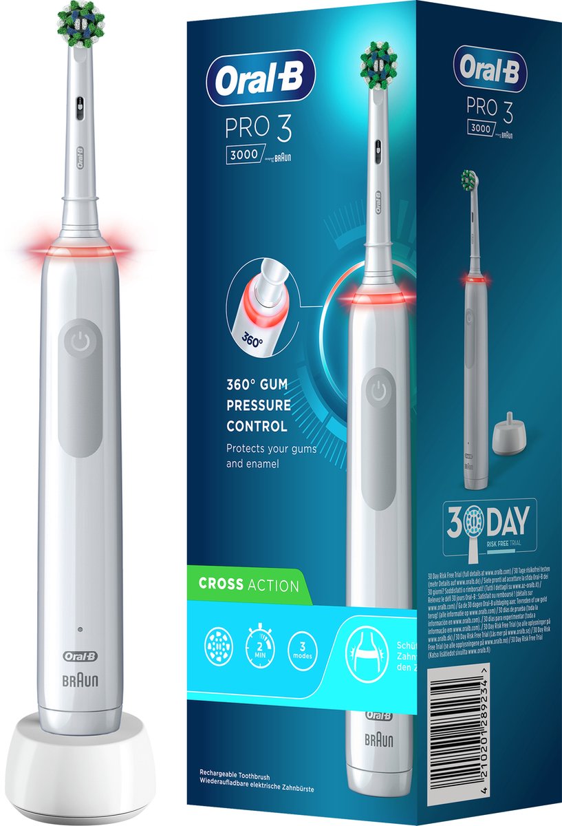 Oral-B Pro 3 3000 Elektrische Tandenborstel Wit