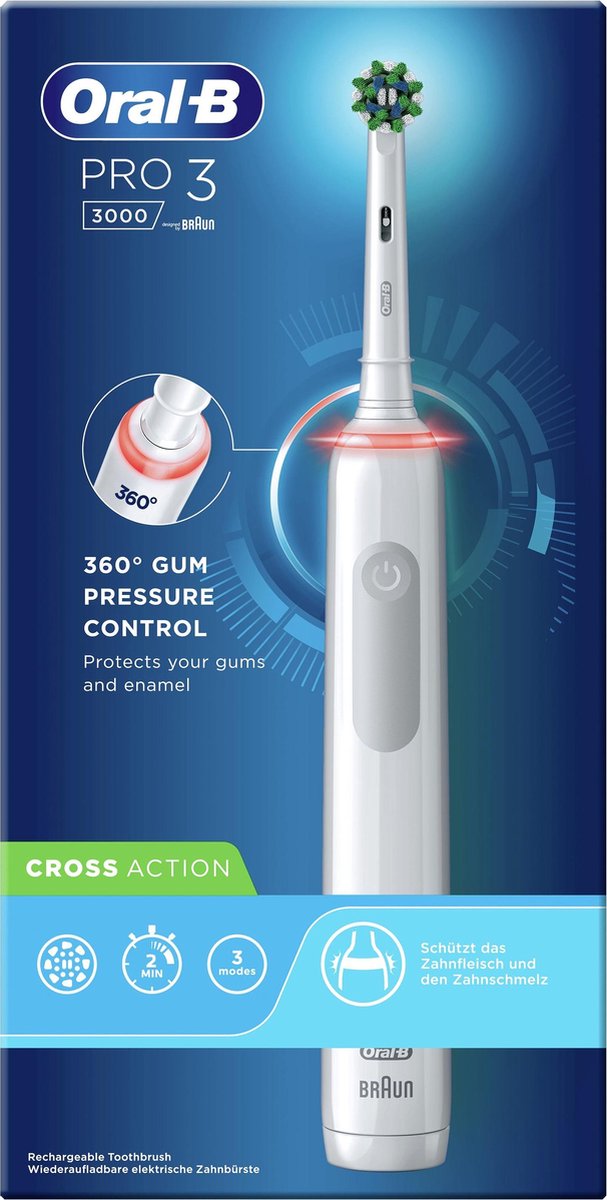 Oral-B Pro 3 3000 Elektrische Tandenborstel Wit