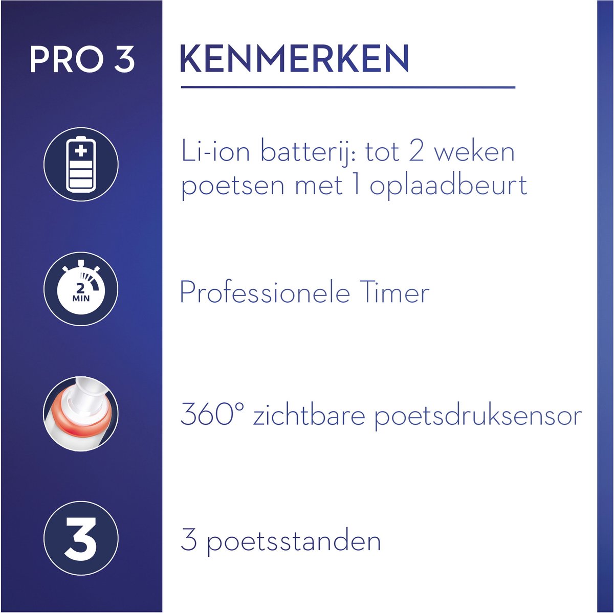 Oral-B Pro 3 3000 Elektrische Tandenborstel Wit