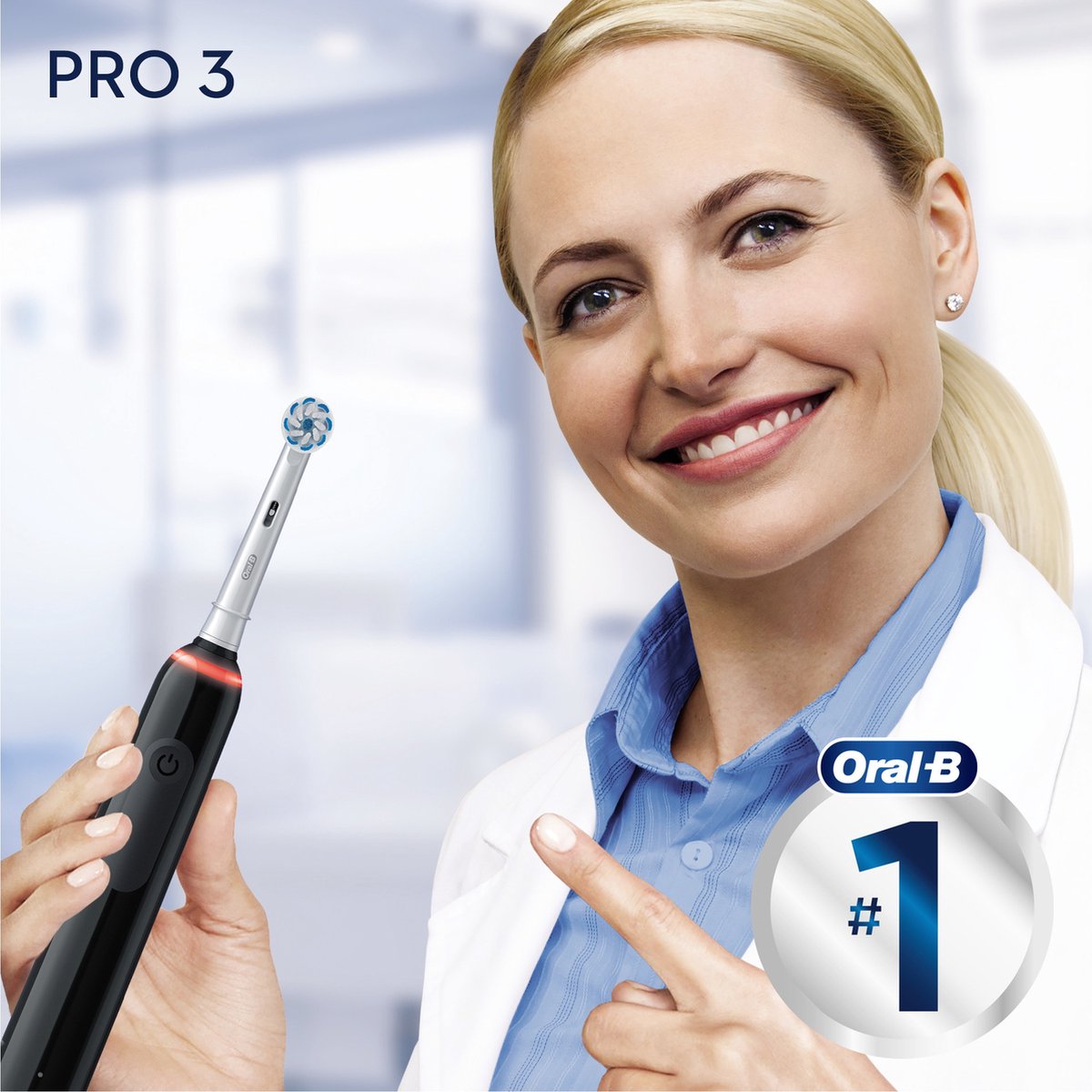 Oral-B Pro 3 3000 Zwarte Elektrische Tandenborstel Braun