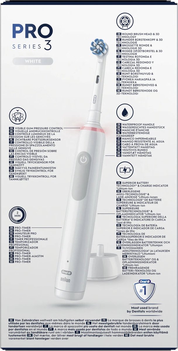Oral-B Pro 3 3300 Elektrische tandenborstel Wit
