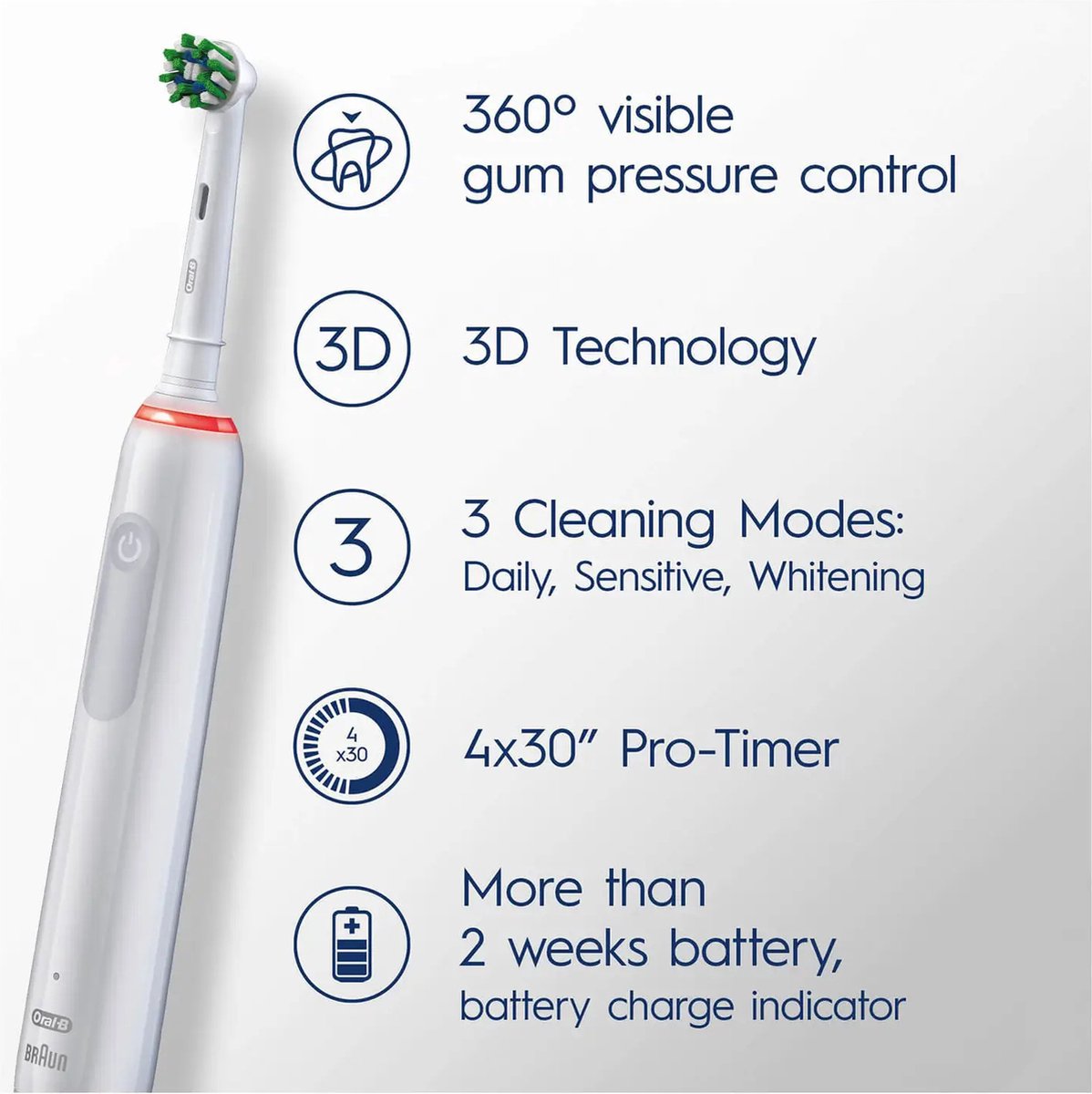 Oral-B Pro 3 3300 Elektrische tandenborstel Wit